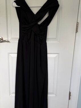 Elegant Black Twisted Front Jumpsuit - Women